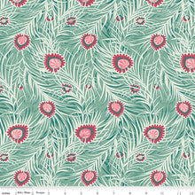 Load image into Gallery viewer, Liberty wide width backing fabric-per half yard- Peacock dance A