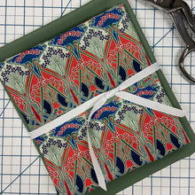Load image into Gallery viewer, Art Nouveau Stars Cushion Fabrics Green background and Ianthe C