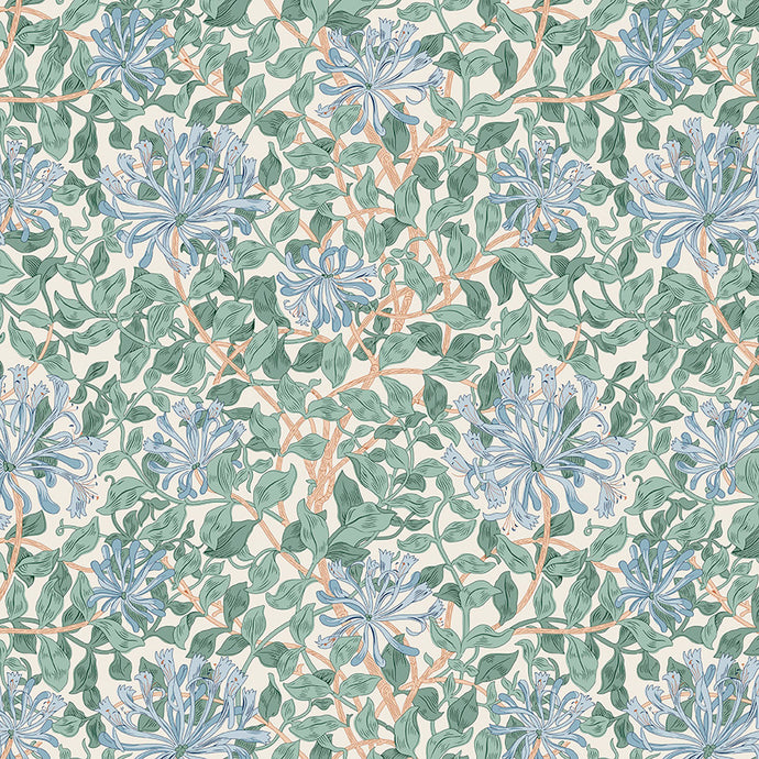 Liberty wide width backing fabric-per half yard- Trailing Honeysuckle B