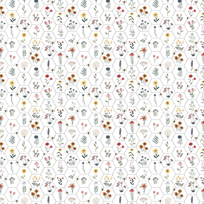 Eden Hexi Floral White