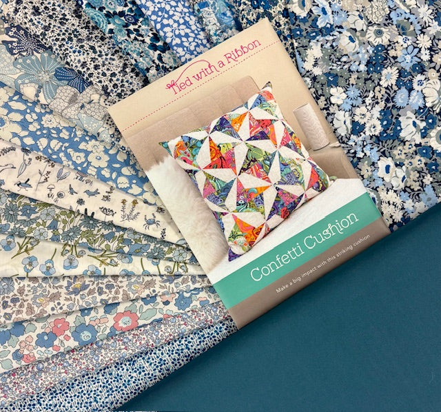 Confetti Cushion Kit- Blue background