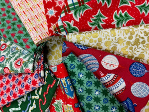 Liberty Quilting Cotton Festive Bundle- Red and Green