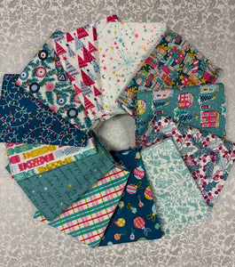 Liberty Quilting Cotton Festive Bundle- Teal and Pink