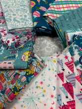 Load image into Gallery viewer, Liberty Quilting Cotton Festive Bundle- Teal and Pink