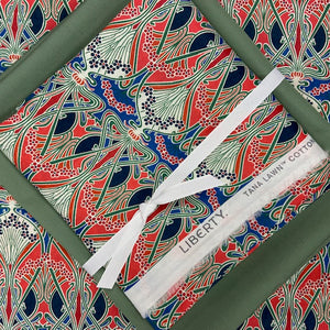 Art Nouveau Stars Cushion Fabrics Green background and Ianthe C