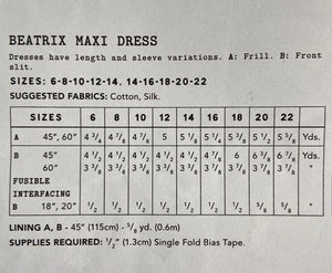 Liberty Fabrics Beatrix Maxi Dress pattern
