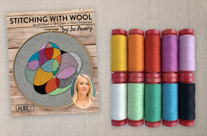 Stitching with wool thread set